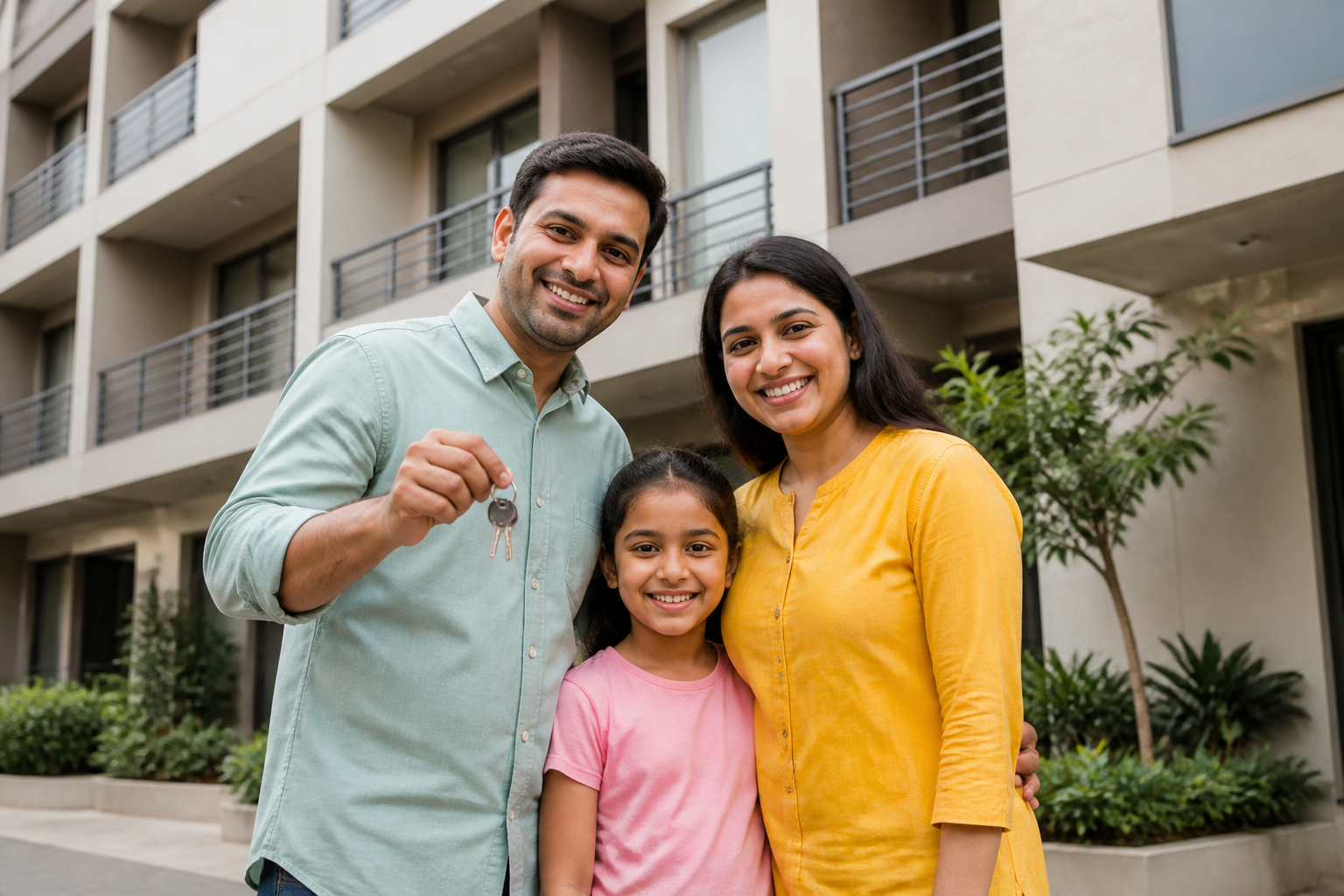 Happy homeowners